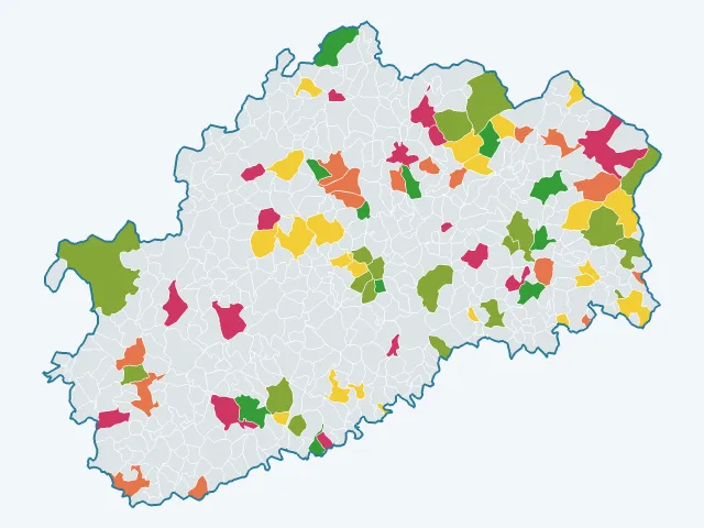 Carte de la vie pratique dans la Haute-Saône (70)