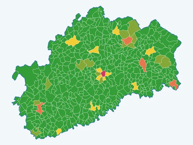 Carte des vols et dégradations dans la Haute-Saône (70)