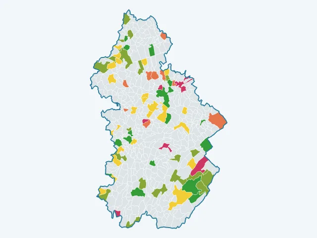 Carte de la satisfaction des habitants dans le Jura (39)