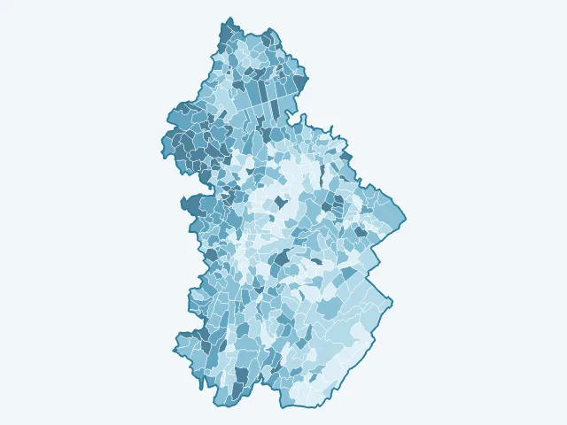 Carte du vote Marine Le Pen dans le Jura (39)