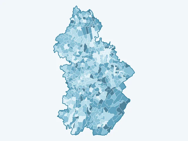 Carte de la population active dans le Jura (39)