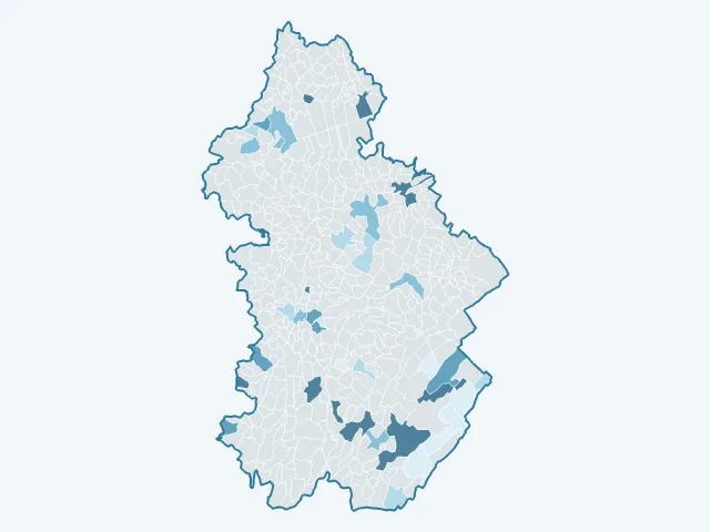 Carte du rendement locatif dans le Jura (39)