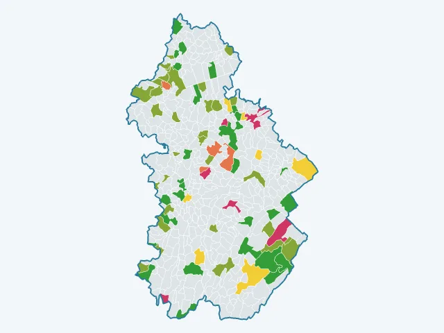Carte du sentiment de sécurité dans le Jura (39)