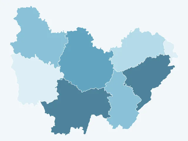 Carte du nombre d'habitants en Bourgogne-Franche-Comté