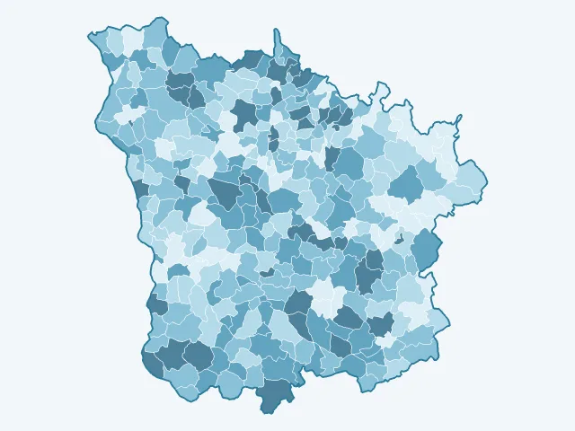 Carte des logements vacants dans la Nièvre (58)