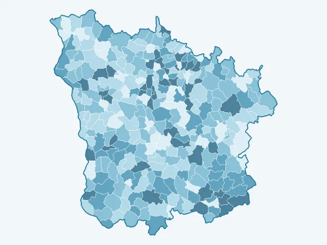 Carte du vote Emmanuel Macron dans la Nièvre (58)
