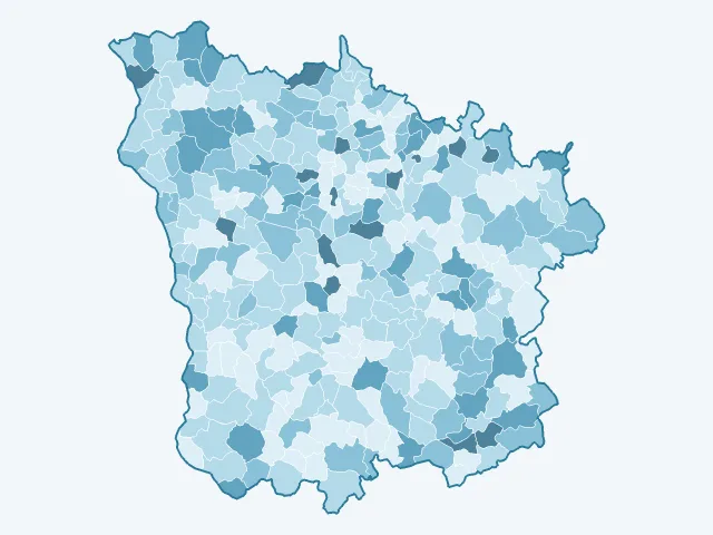 Carte du vote Nicolas Dupont-Aignan dans la Nièvre (58)