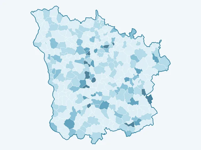 Carte du vote Philippe Poutou dans la Nièvre (58)