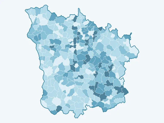 Carte du vote Valérie Pécresse dans la Nièvre (58)