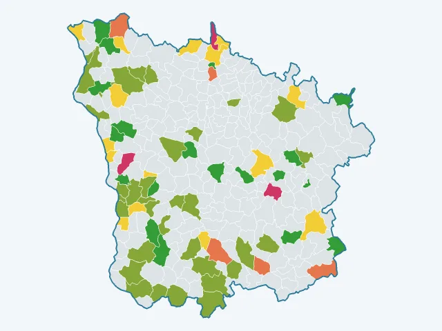 Carte du sentiment de sécurité dans la Nièvre (58)