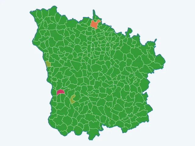 Carte des infractions liées aux stupéfiants dans la Nièvre (58)