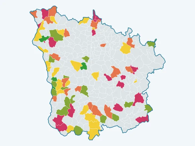 Carte de la vie pratique dans la Nièvre (58)