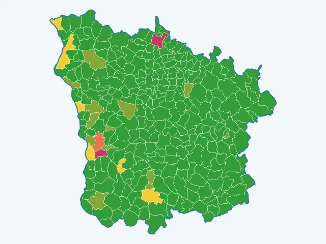 Carte des vols et dégradations dans la Nièvre (58)