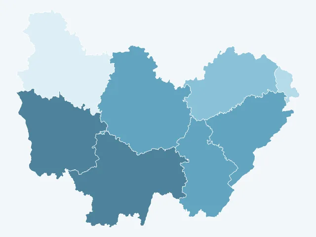 Carte du vote Anne Hidalgo en Bourgogne-Franche-Comté