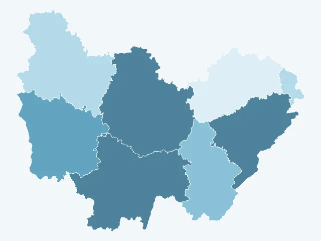 Carte du vote Emmanuel Macron en Bourgogne-Franche-Comté