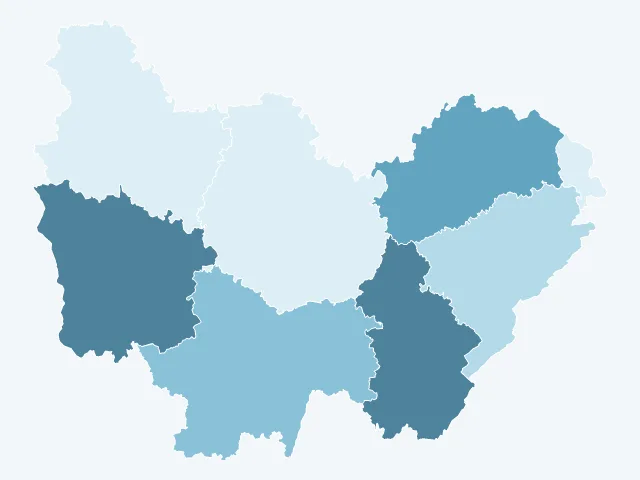 Carte du vote Jean Lassalle en Bourgogne-Franche-Comté