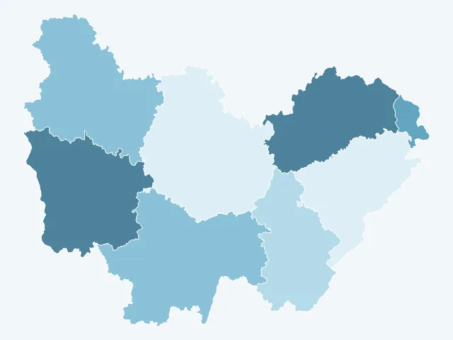 Carte du rendement locatif en Bourgogne-Franche-Comté