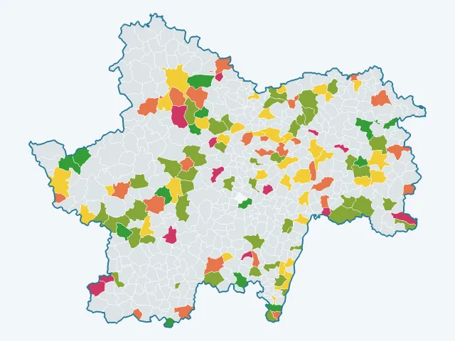 Carte des sports et loisirs dans la Saône-et-Loire (71)