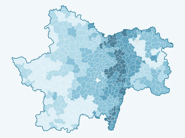 Carte des loyers dans la Saône-et-Loire (71)