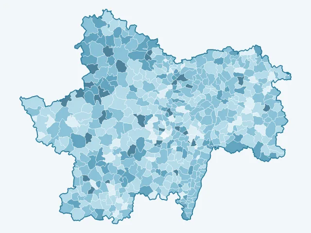 Carte du vote Éric Zemmour dans la Saône-et-Loire (71)