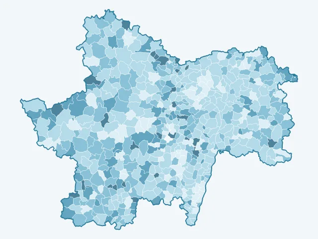 Carte du vote Jean Lassalle dans la Saône-et-Loire (71)