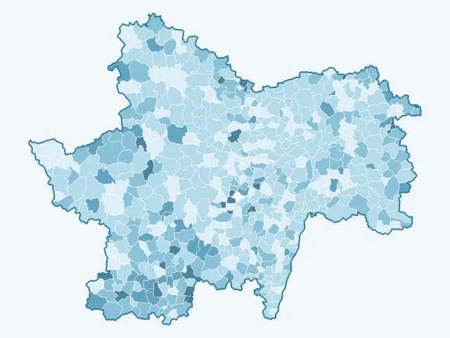 Carte du vote Nicolas Dupont-Aignan dans la Saône-et-Loire (71)