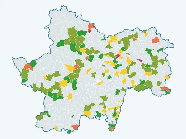 Carte du sentiment de sécurité dans la Saône-et-Loire (71)