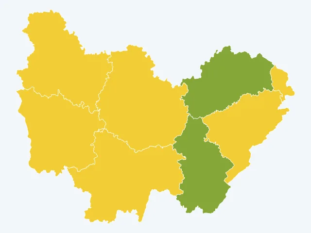 Carte du sentiment de sécurité en Bourgogne-Franche-Comté