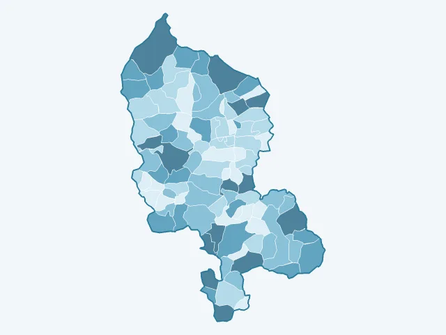 Carte des logements vacants dans le Territoire de Belfort (90)