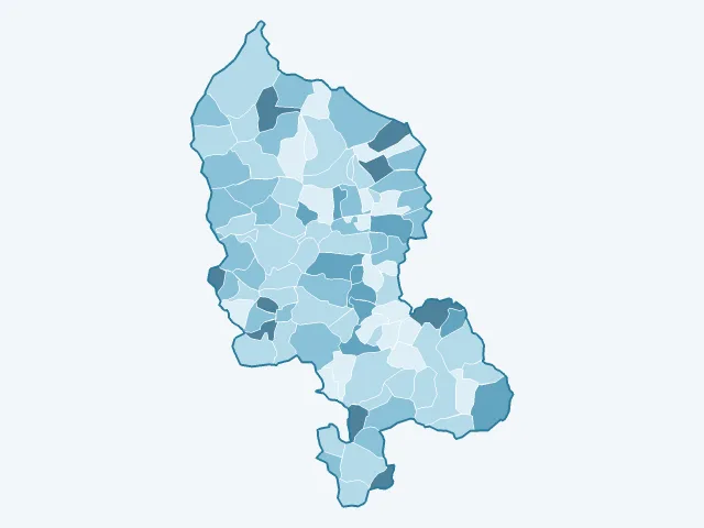 Carte du vote Anne Hidalgo dans le Territoire de Belfort (90)