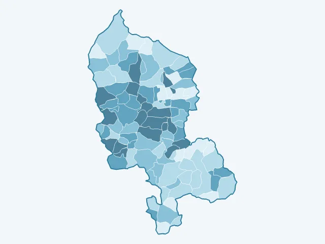 Carte du vote Emmanuel Macron dans le Territoire de Belfort (90)