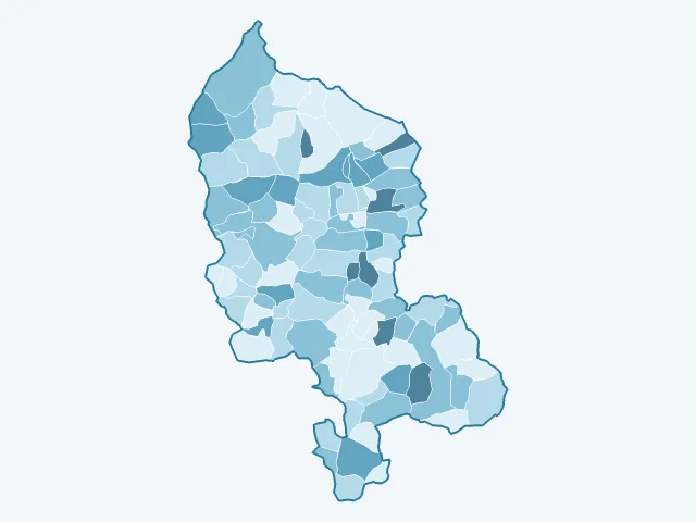 Carte du vote Fabien Roussel dans le Territoire de Belfort (90)