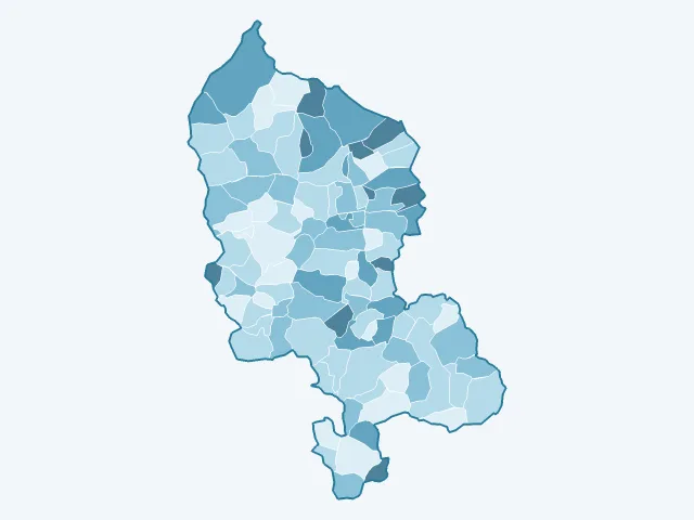 Carte du vote Jean Lassalle dans le Territoire de Belfort (90)