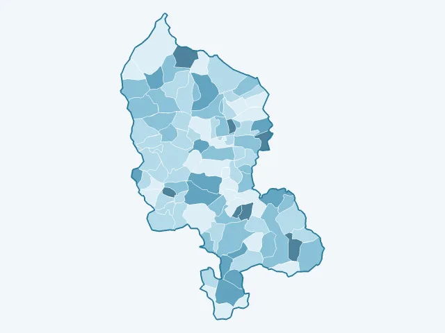 Carte du vote Nathalie Arthaud dans le Territoire de Belfort (90)