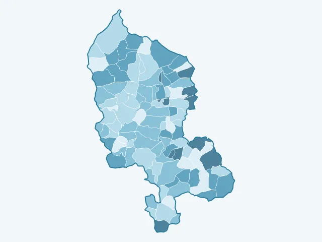 Carte du vote Nicolas Dupont-Aignan dans le Territoire de Belfort (90)