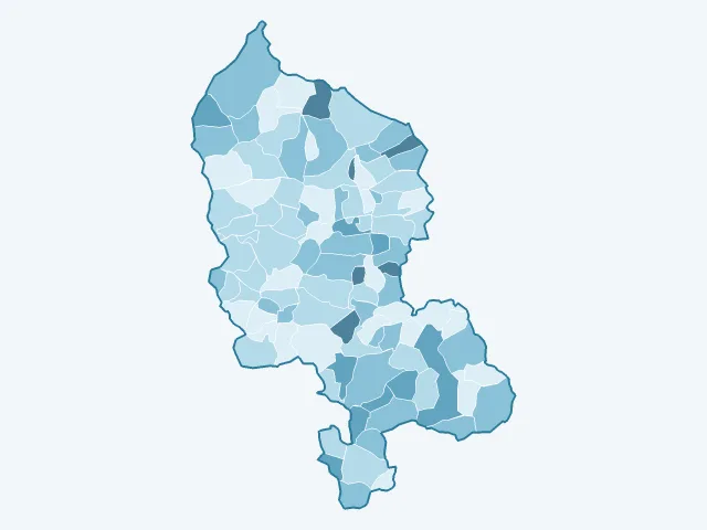 Carte du vote Philippe Poutou dans le Territoire de Belfort (90)