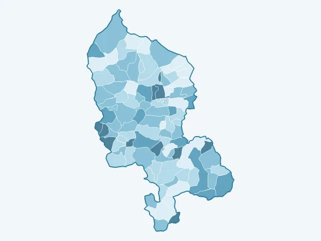 Carte du vote Valérie Pécresse dans le Territoire de Belfort (90)