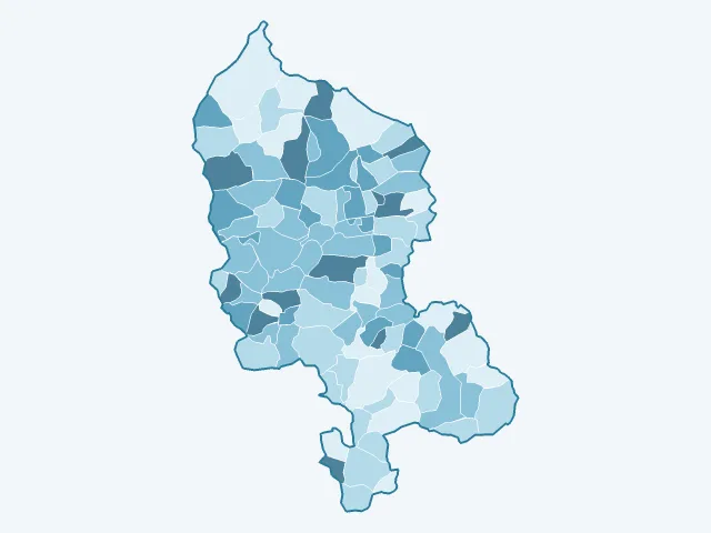 Carte du vote Yannick Jadot dans le Territoire de Belfort (90)