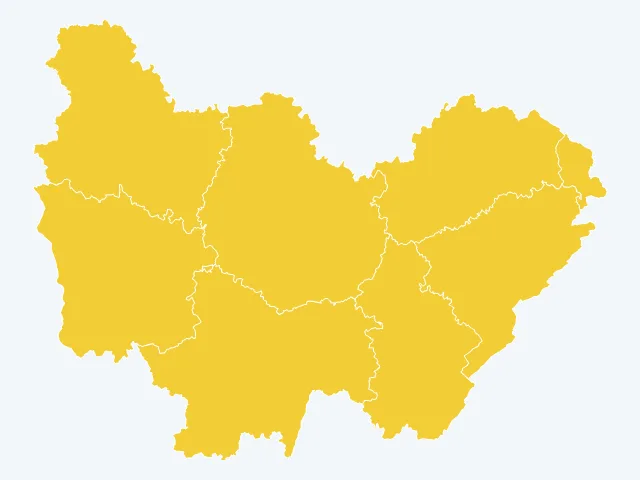 Carte de l'indice de tranquillité en Bourgogne-Franche-Comté