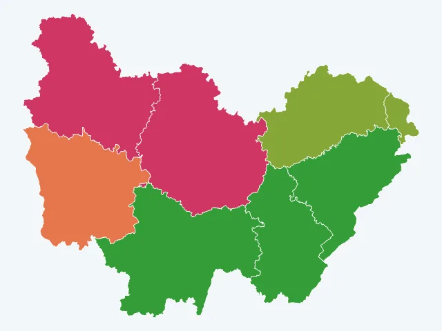 Carte des vols et dégradations en Bourgogne-Franche-Comté