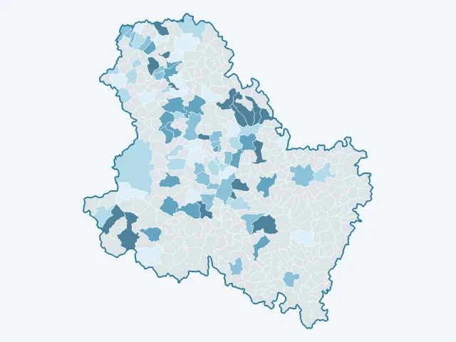 Carte de l'évolution des prix immobiliers dans l'Yonne (89)