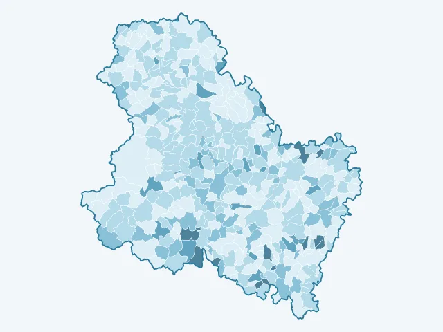 Carte du vote Anne Hidalgo dans l'Yonne (89)