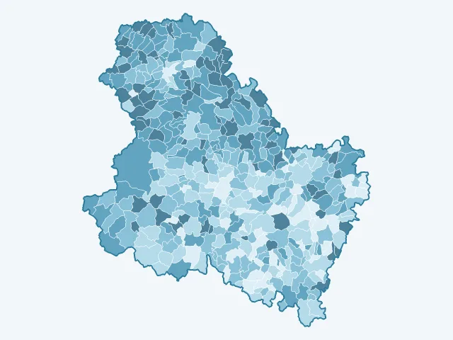 Carte du vote Marine Le Pen dans l'Yonne (89)