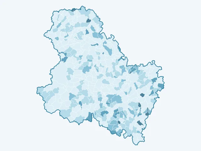 Carte du vote Nathalie Arthaud dans l'Yonne (89)