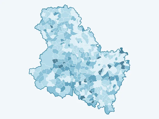 Carte du vote Yannick Jadot dans l'Yonne (89)