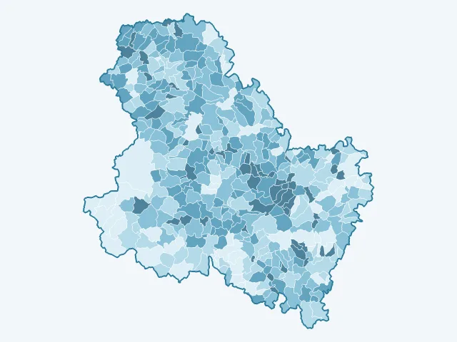 Carte de la population active dans l'Yonne (89)