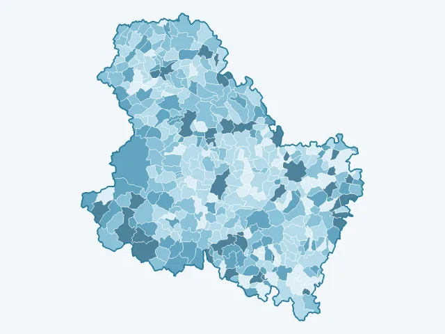 Carte du taux de chômage dans l'Yonne (89)