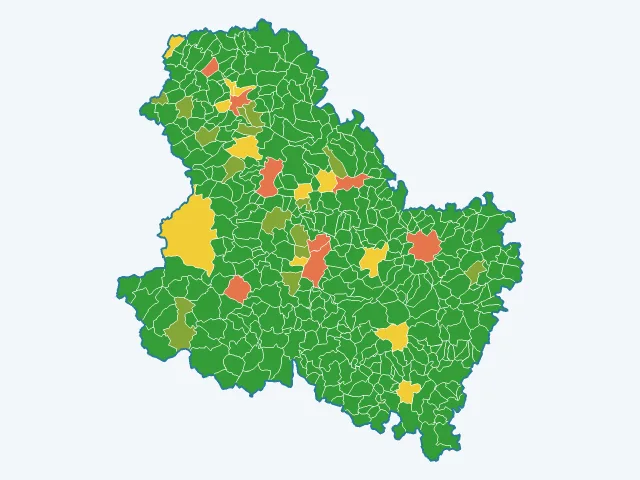 Carte de l'indice de tranquillité dans l'Yonne (89)