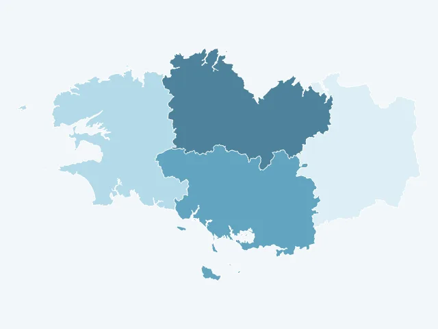 Carte de l'âge moyen en Bretagne