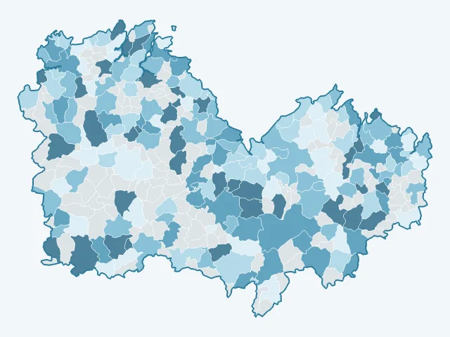 Carte de l'évolution des prix immobiliers dans les Côtes-d'Armor (22)